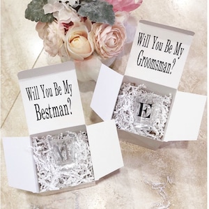 Groomsman shot glass Gift Set, Shot Glasses, Groomsmen Shot Glass, Groomsmen Proposal, Best Man Gift, Wedding, Groomsman Gifts, proposal image 1