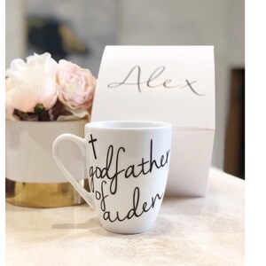 Personalized Godfather Gift Box & Mug, Custom Godfather Proposal Gift Set, Best Friend Gift, Godfather Proposal,Padrino, Regalo de Padrinos