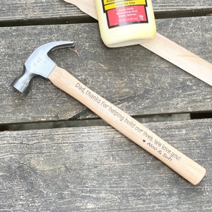 Dad Personalized Engraved Hammer Gift for Dad from Kids Fathers Day From Daughter Son Present for Grandpa Pop Dad Gift for him Gothcha day