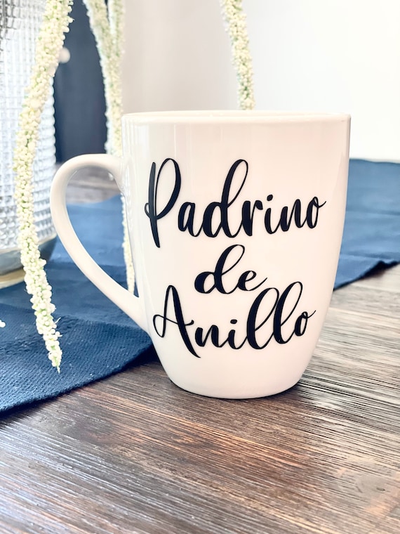 Juego de 2 tazas de cerámica / quieres ser mi madrina / Quieres ser mi  padrino / taza de café personalizada / regalo / padrinos -  España