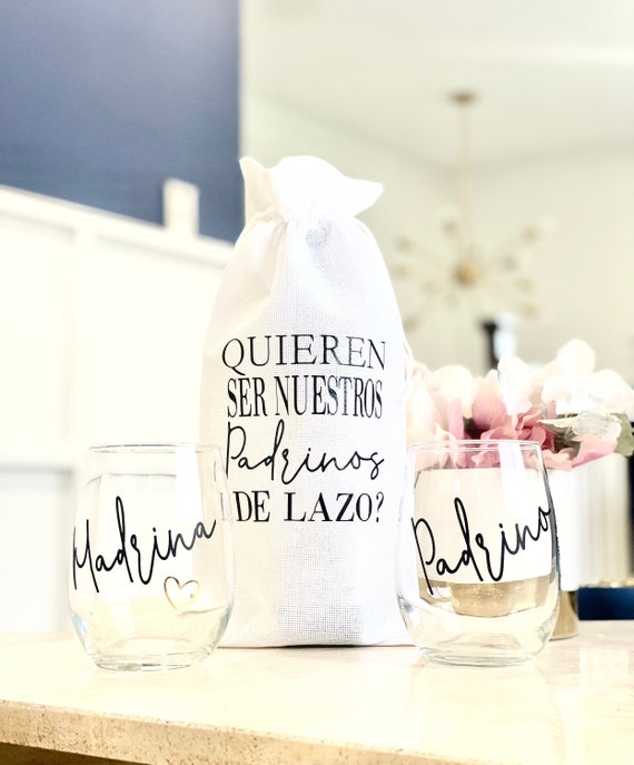 Padrinos De Lazo Bridal Wine Themed Proposal, Madrina Padrino Wine