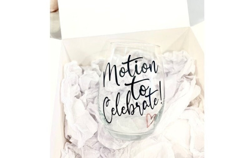 Lawyer Motion to Celebrate Wine Glass & Gift Box Attorney Bar Etsy