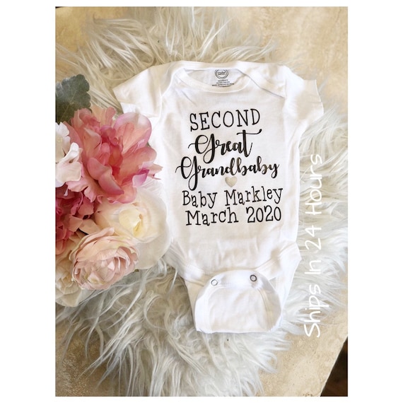 Custom First Second Third Great Grandbaby Custom Pregnancy Announcement Baby Reveal Gift for Grandparents We're Expecting, Last Name, Nana