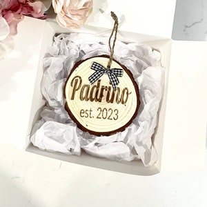 Godparent Gift, Godmother Ornament, Godfather Ornament, The Godfather, Godmother Christmas Proposal, Baptism Gift, Madrina, Padrino, Nina