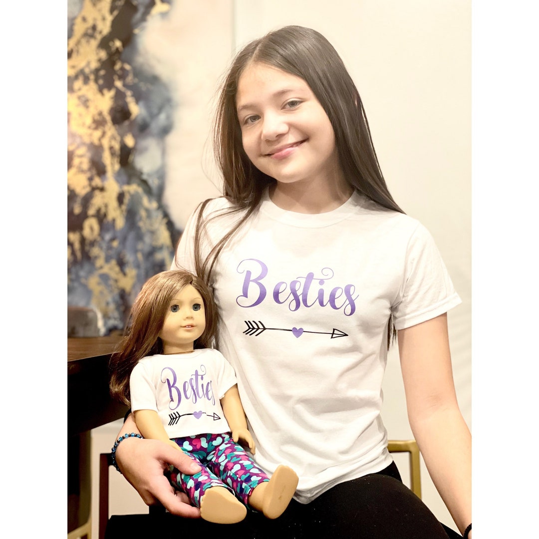 Besties Doll and Me Shirts, Custom Matching Shirts, Doll Shirt, 18 & 14