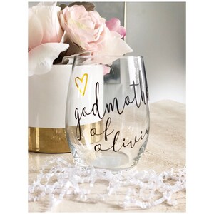 Godmother Wine Glass, Best Friend Gift, Godmother Gift, Godmother Proposal, Will You Be My Godmother, Madrina, Will You Be My