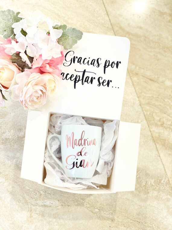 Madrina Gift Box Mug Gracias Por Aceptar Ser Madrina Thank You