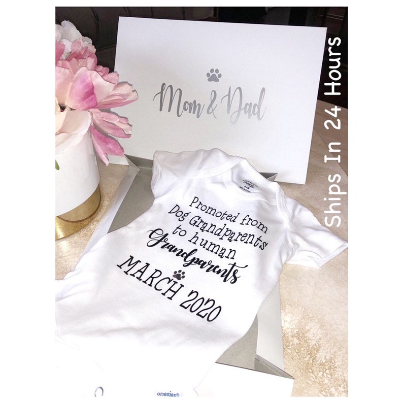 Gift Set Promoted From Dog Grandparents to Grandparents Etsy