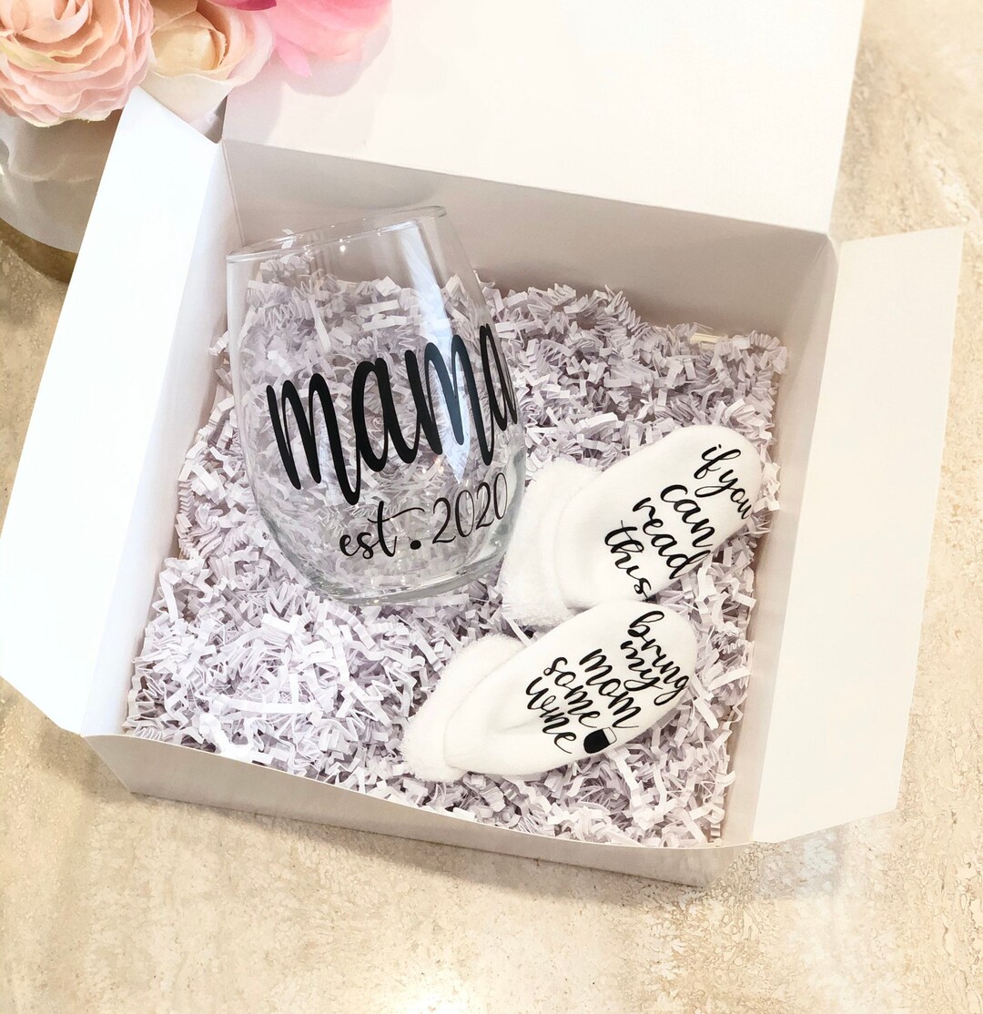 Mama Wine Gift Set, Gift for Mom, New Mom Gift Set, Pregnancy Gift, Mom ...