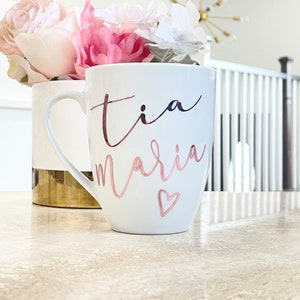 Personalized Tia Mug, Pregnancy Announcement ideas, Tia Coffee Mug, Aunt Gift, Promoted to Aunt, Baby announcement, Titi, Tia to be Gift