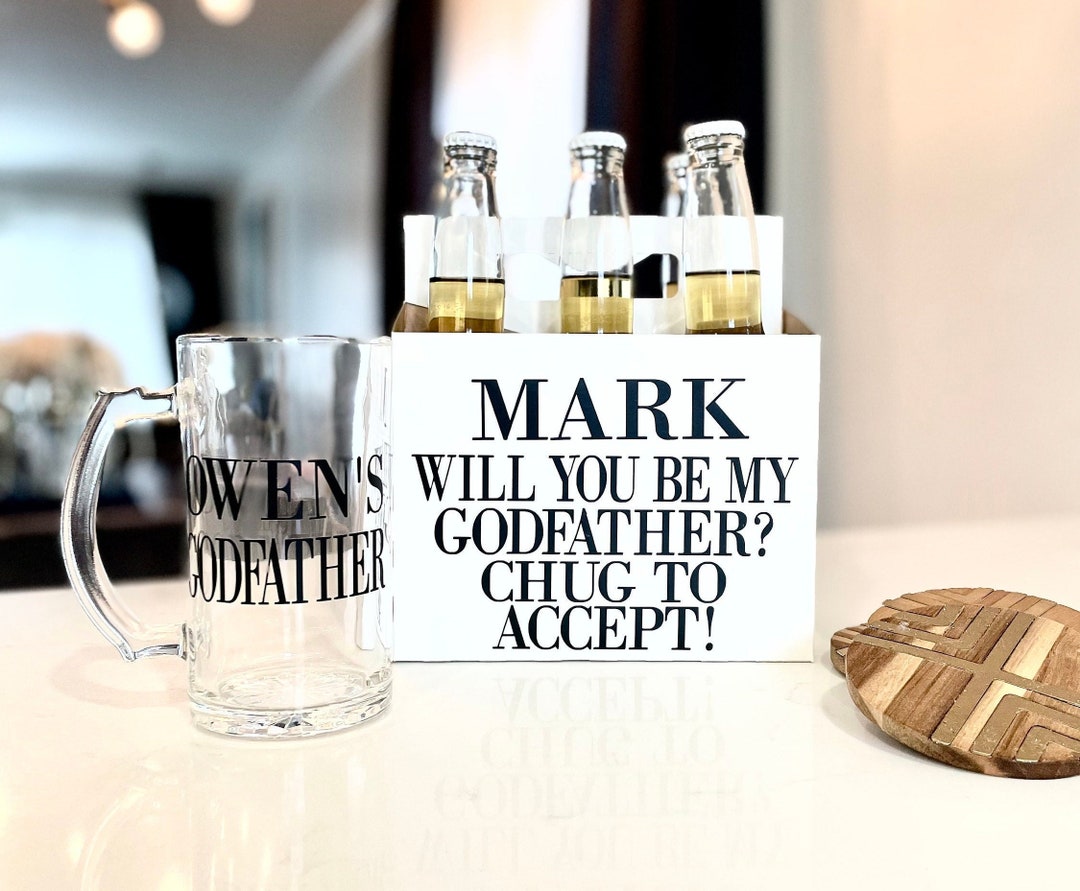 Godfather Beer Mug & Six Pack Craft Cardboard Beer Caddy Etsy