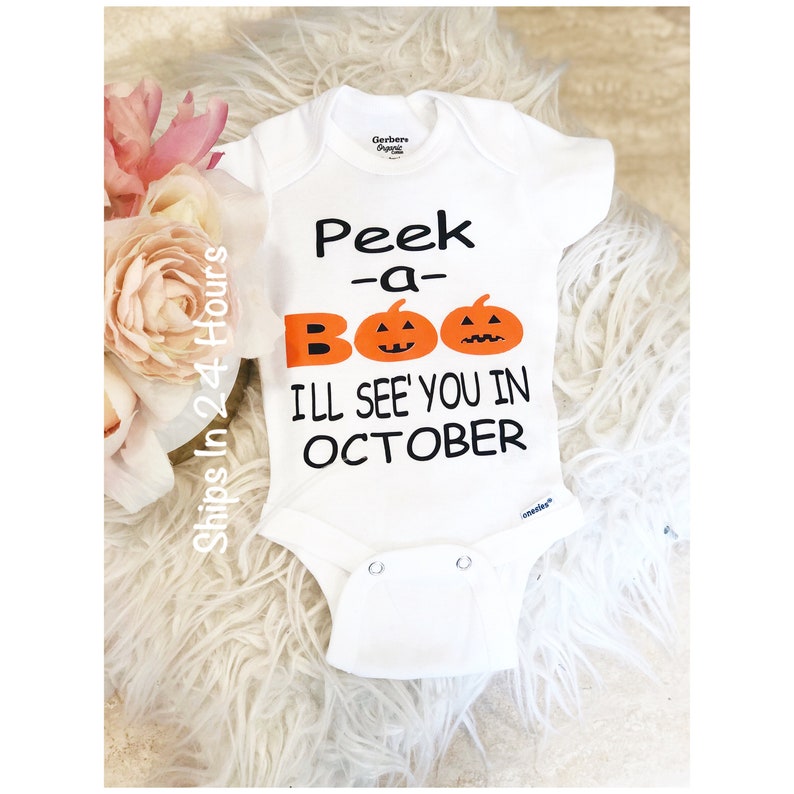 Baby announcement Personalized Halloween baby reveal Baby/'s first halloween Harvest baby reveal Halloween pregnancy announcement