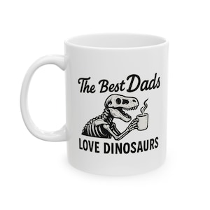 Dinosaur-Themed Ceramic Mug - Perfect for Dads, Coffee Lovers, Gift for Father&#39;s Day, Funny Kitchenware, 11oz or 15oz
