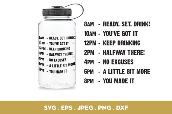 Ready Set Drink Motivation Fitness Bottle Svg Motivational Etsy