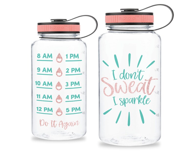 Download I Don't Sweat I Sparkle SVG Water Bottle Decal Hourly | Etsy