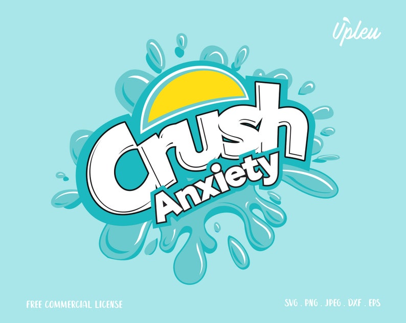 Crush Anxiety SVG Anxiety Design AnxietyAwareness Anxiety Etsy
