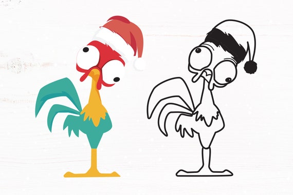 Hei Hei Shirt Christmas SVG Hei Hei SVG Moana SVG Outline | Etsy