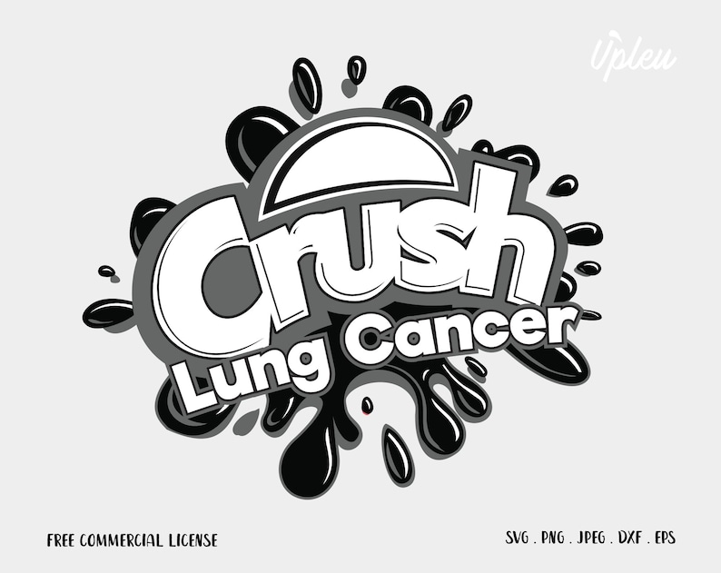 Crush Lung Cancer SVG Survivor Cancer Black Ribbon Cancer | Etsy