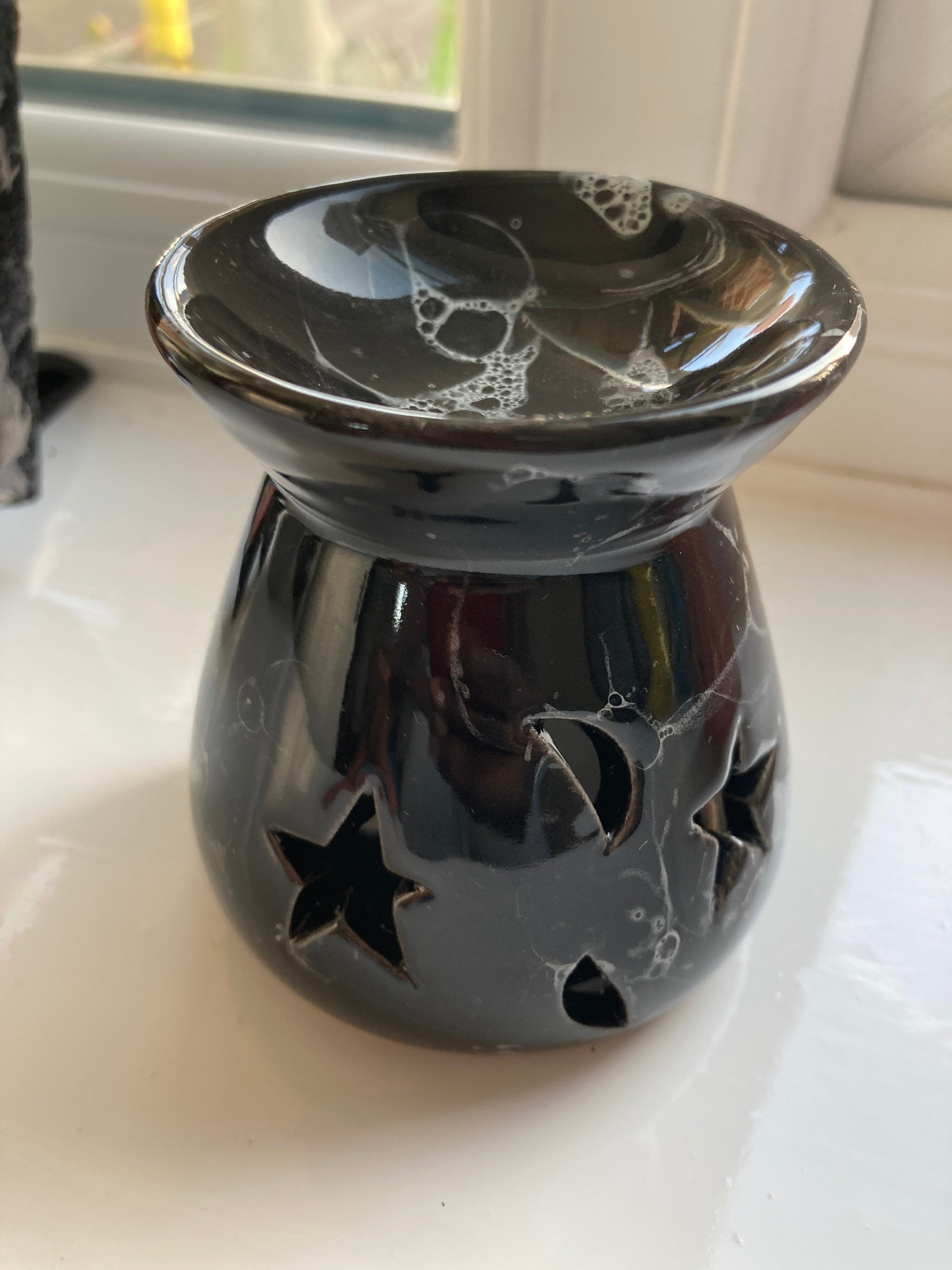 Mini Ceramic Wax Melt BURNER Oil Burner Stars and Moon Wax Etsy