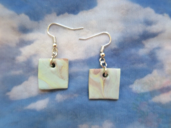 Polymer Clay Statement Earrings Class Act Stud Handmade