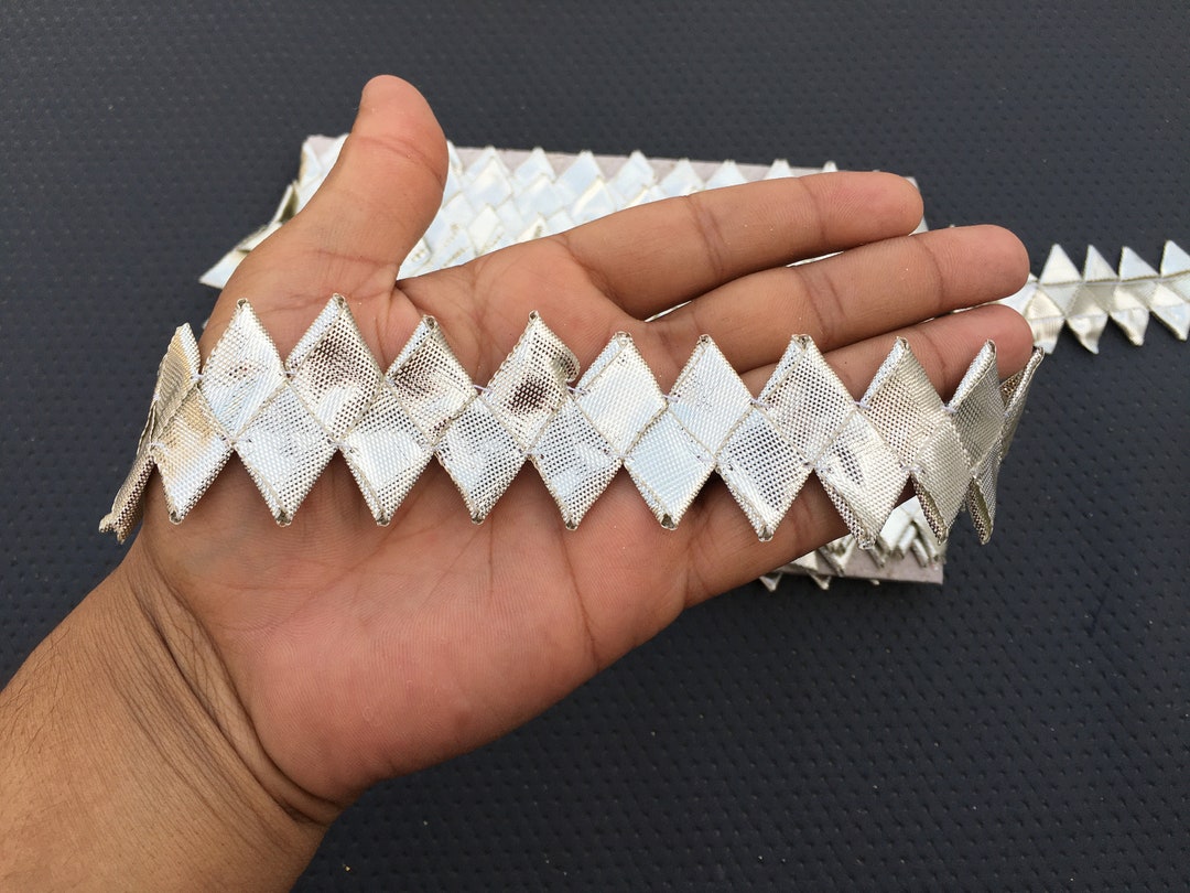 Silver Trillion Fringe Ribbon Lace Trim, Crafting by Yard - Etsy