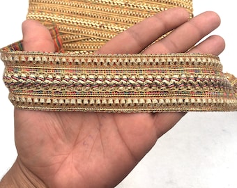 Bulk Stock Indische gewebte Band Spitze Trim für Handwerk, Nähen mit schönen Design in verschiedenen Artefakten verwendet