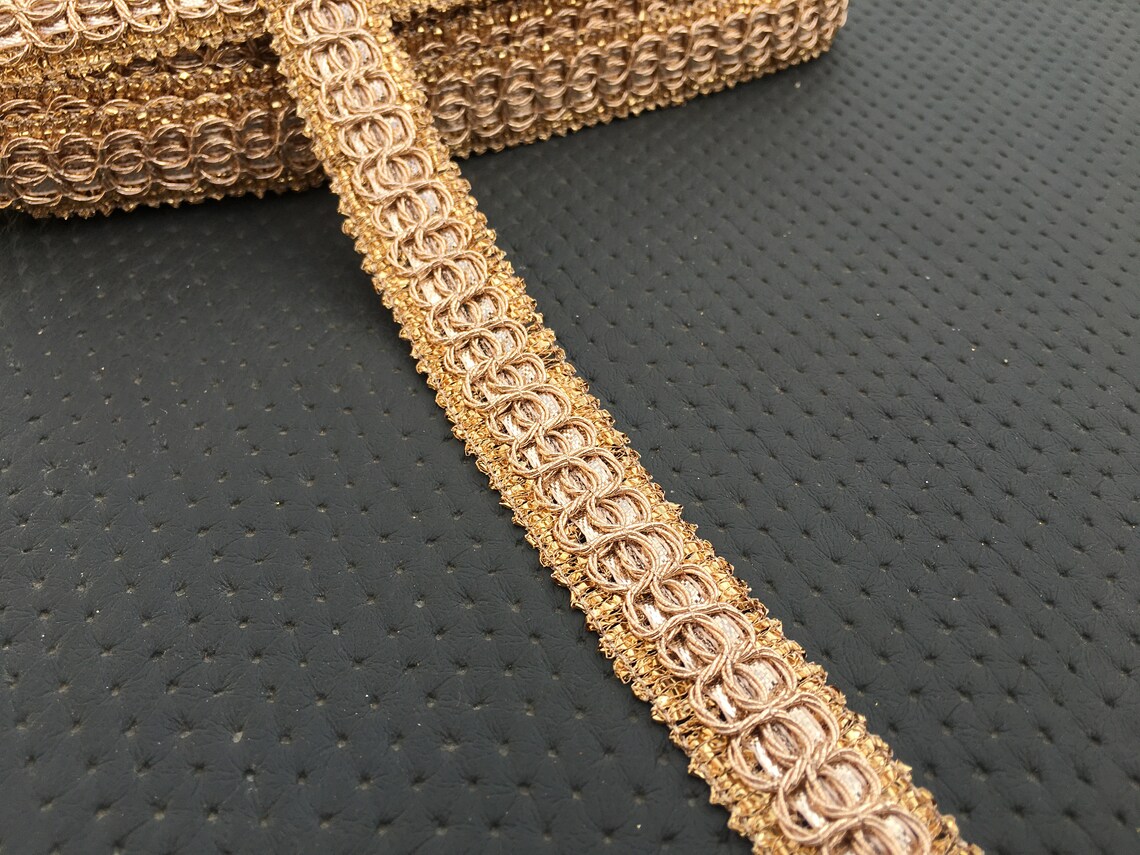 By Yard Beautiful Rose Gold Ribbon Lace Trim for Crafting,sewing Used