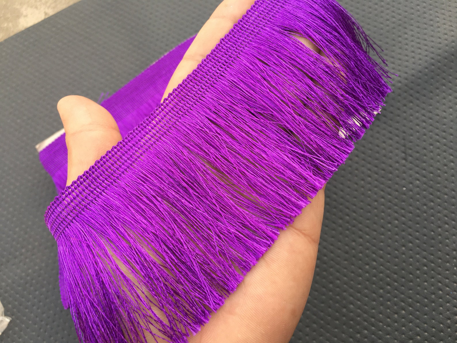 Purple Indian Fringe Trims Fringe Laces Crafting Ribbon Metallic Fringe
