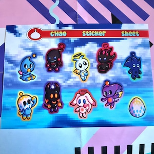 Sonic Chao Sticker sheet A5