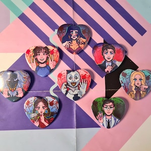 HORROR HEARTS - Slasher heart badges
