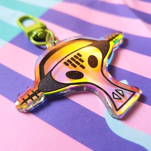 Rainbow Glitter Graffiti Soul Charm - Jet Set Radio Future - Green Clasp