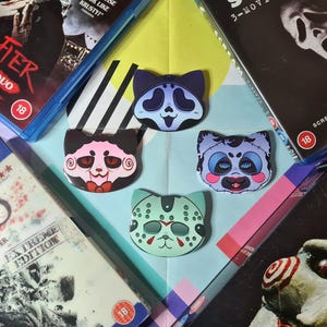 SLASHER KITTIES - cat shaped badges - 53x58mm image 4