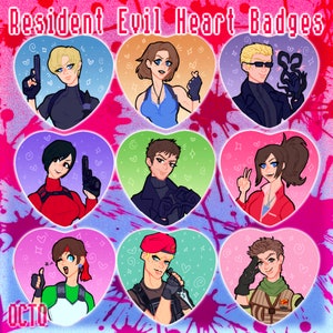 Resident Evil - Heart Badges