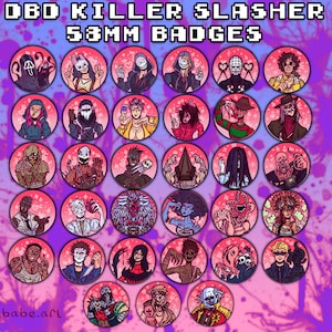 Killer Slashers - Insignias de 58 mm y 2 pulgadas y media - DbD