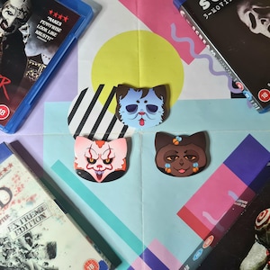 SLASHER KITTIES - cat shaped badges - 53x58mm image 5