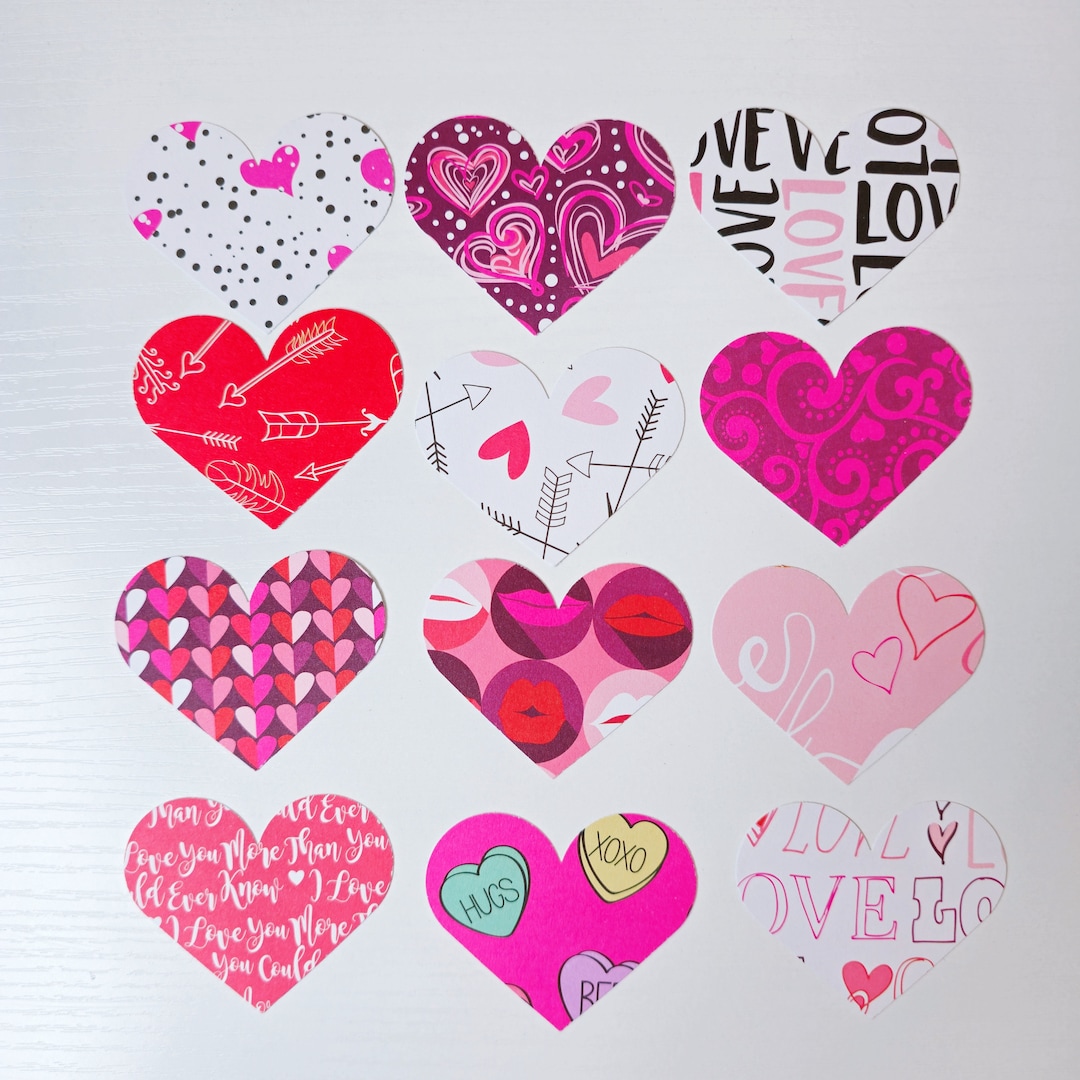 Paper Hearts, Die Cut Hearts, Assortment / Scrapbooking / Paper ...
