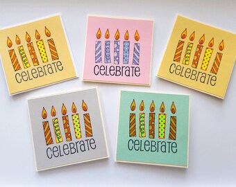 Celebrate Mini Cards - Set of 5