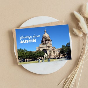Greetings from Austin ~ Texas State Capitol ~ Postcard from Original Photography | Digital Download