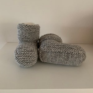 Instructions, pdf, baby shoes, knitted, Gr. 1-2 (2-4, 4-6) months, baby slippers
