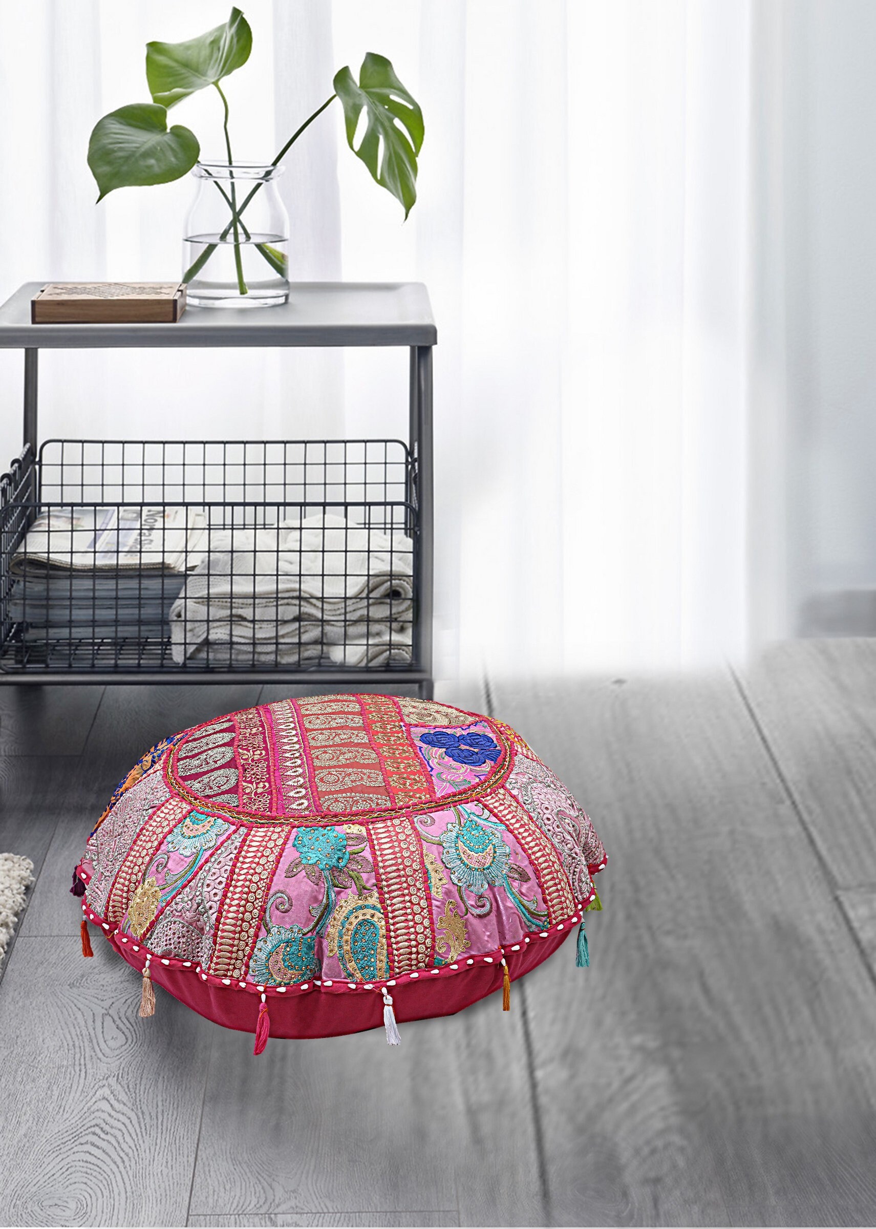 Cojín de yoga patchwork redondo almohada de meditación | Etsy