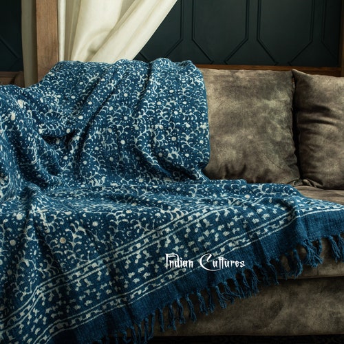 Mud Cloth Blanket Hand Loomed Cotton Throw Boho Wrap Blankets Etsy