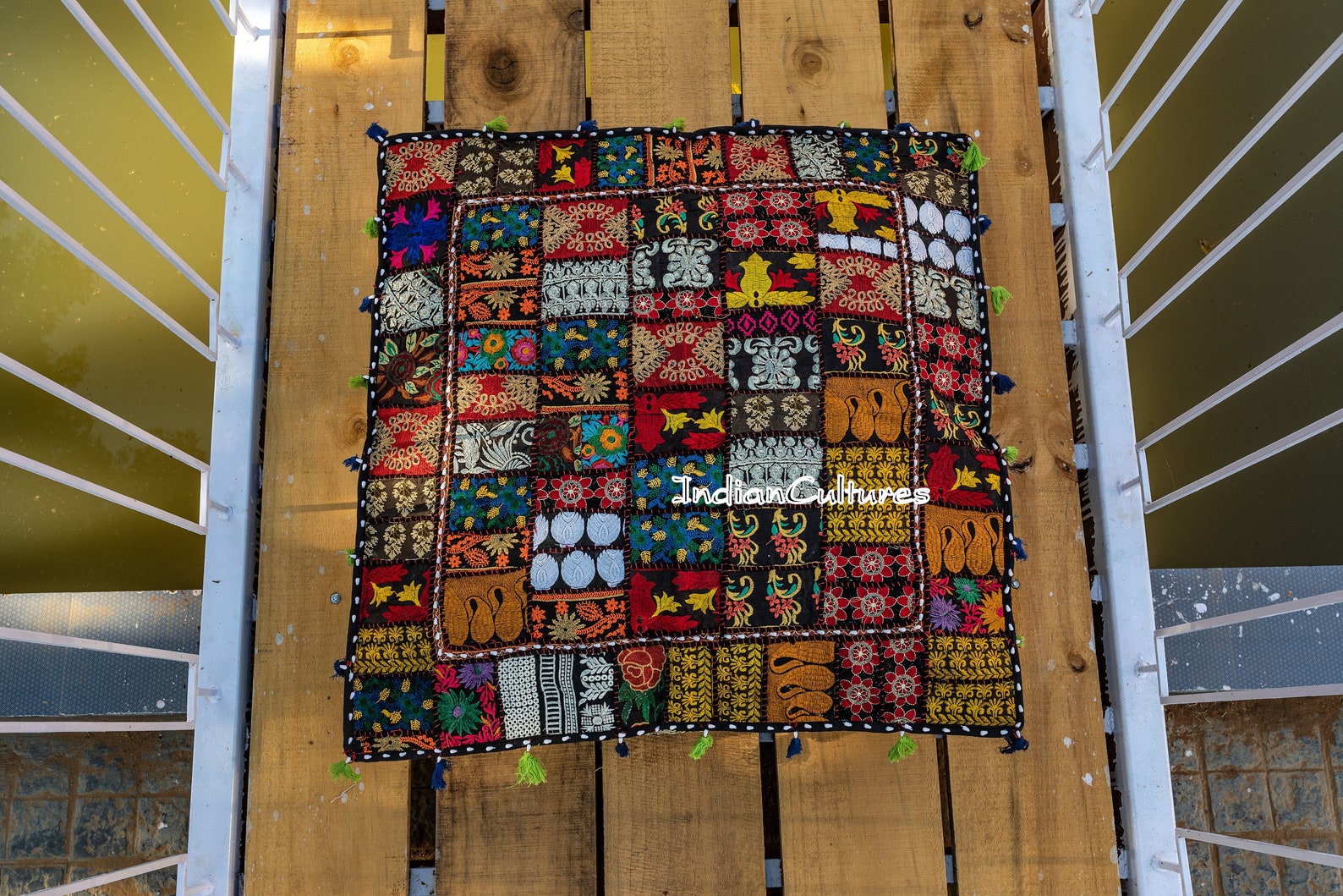 Große Bodenkissen Outdoor-Möbel Kilim Pouf Boho | Etsy