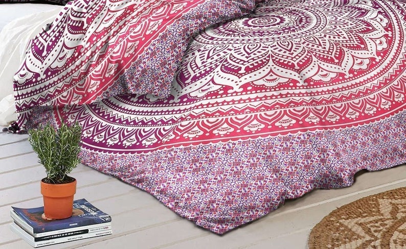 Mandala Quilt Doona Duvet Quilt Cover TwinQueen Size Bedding Comforter Boho Duvet Set pillowcase