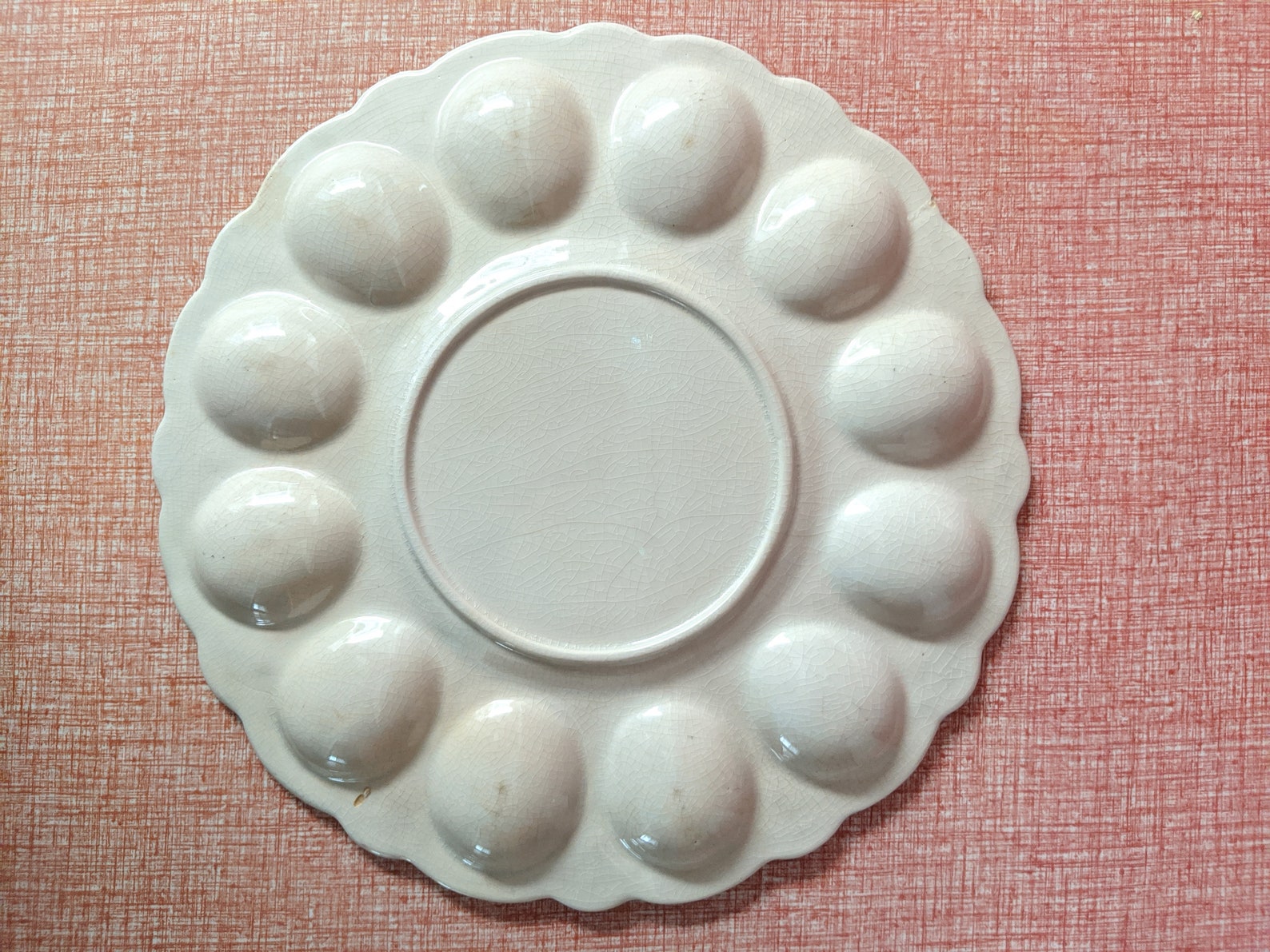 Vintage Ceramic Hand Painted Egg Plate Etsy