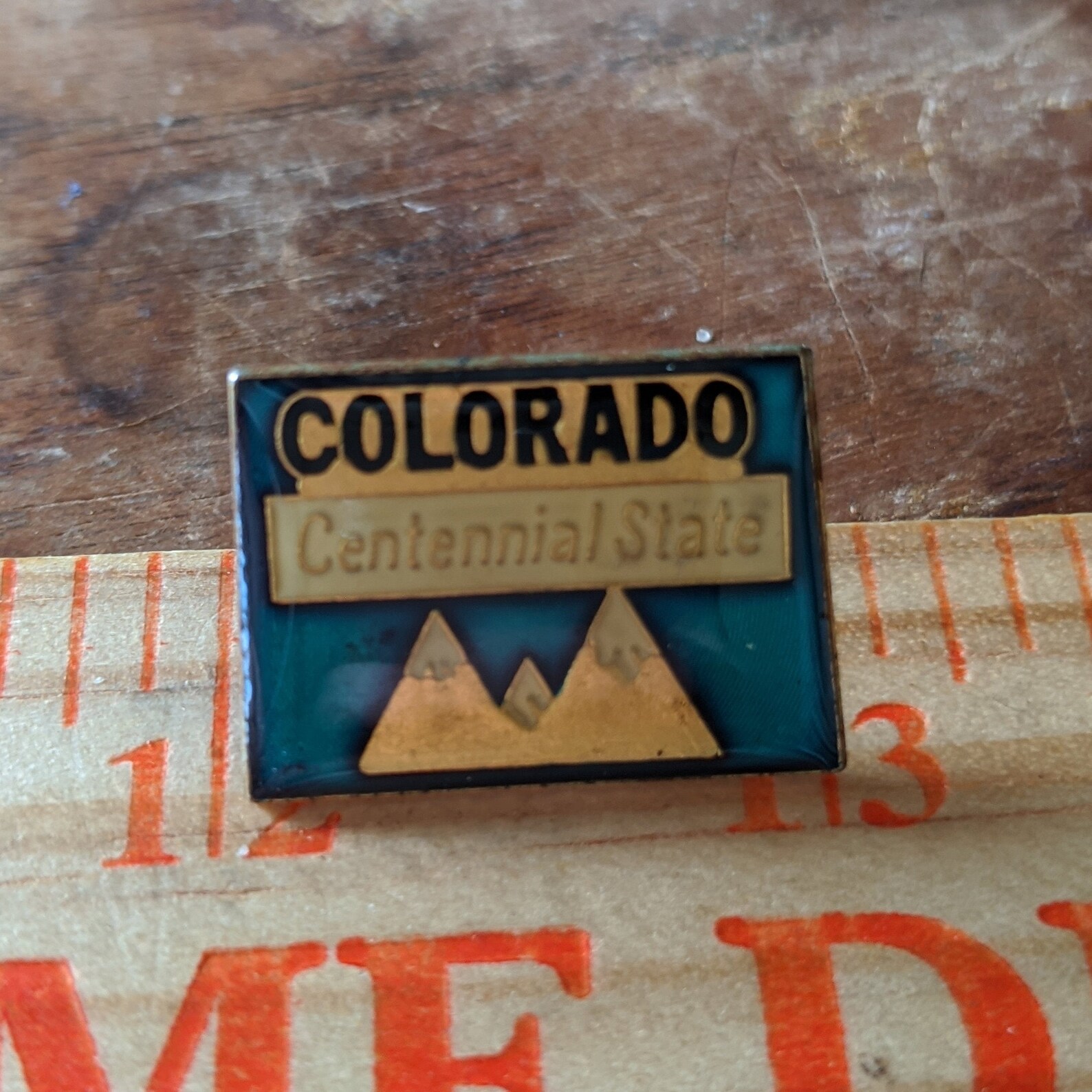 Colorado Vintage Brass Enamel Pin Centennial State Hat Pin - Etsy