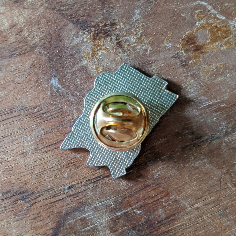 I Love My Truck Vintage Brass and Enamel Pin Hat Pin