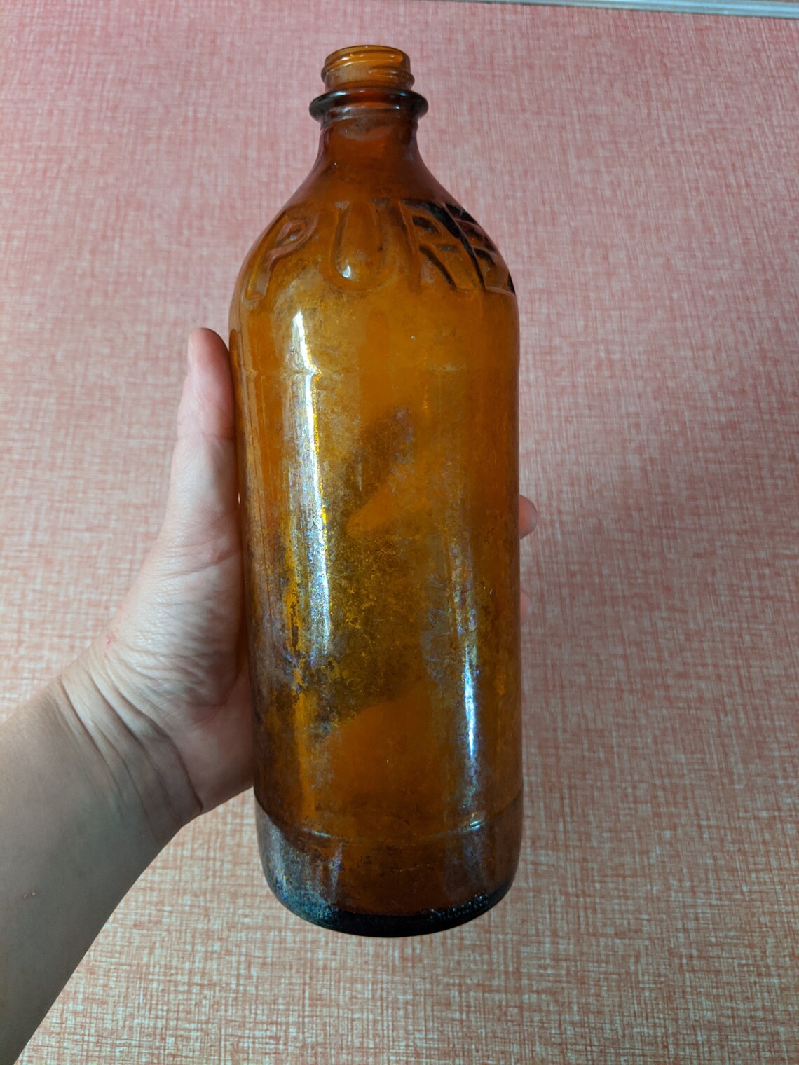 Vintage Purex Amber Glass Bottle Vintage Bleach Bottle Etsy