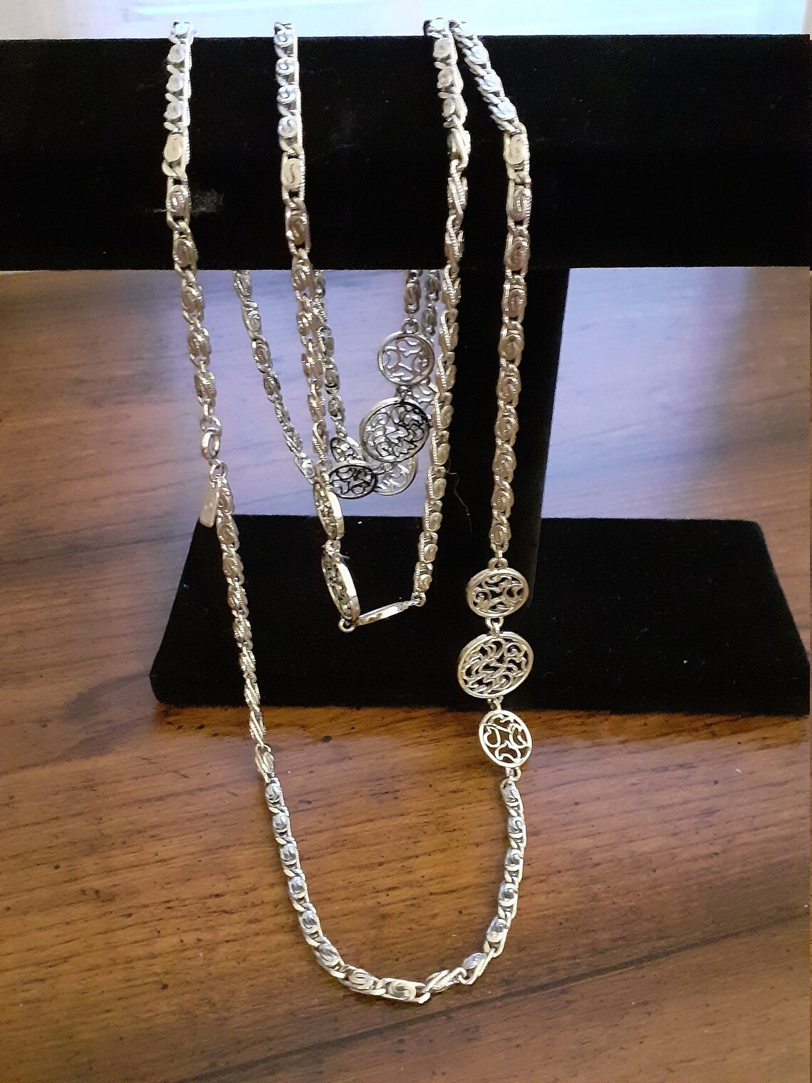 Chain Link and Medallion Necklace Layering Classic Etsy