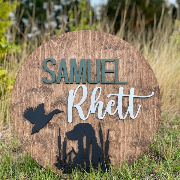 Hunting Nursery Board | Boy Nursery Board | Hunting Nursery Sign | Hunting Decor | Hunter | Duck Hunting | Baby Boy Nursery Sign | Baby Boy