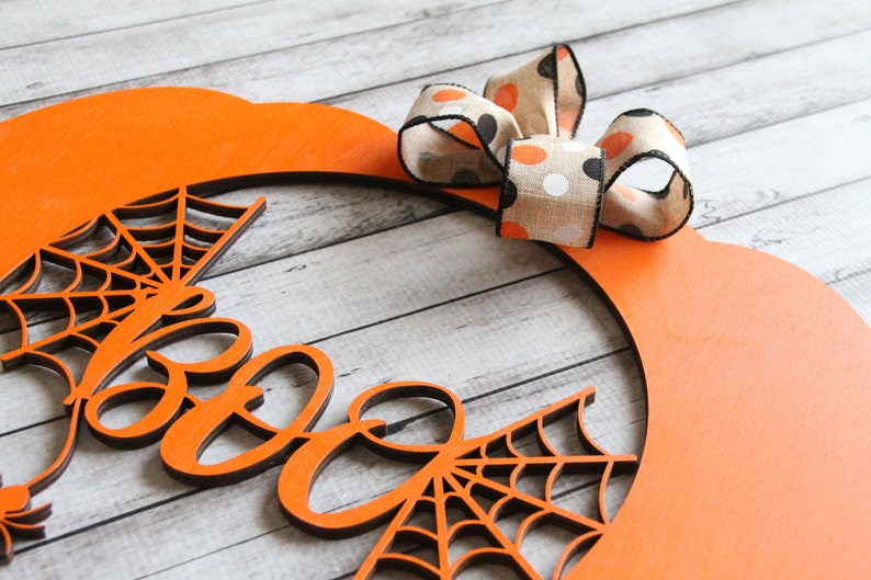 Boo Door Hanger Wooden Door Hanger Halloween Door Hanger